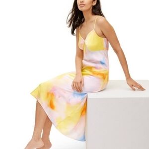 Diane Von Furstenberg DVF X Target Long Satin Sunset Slip Dress Size Large